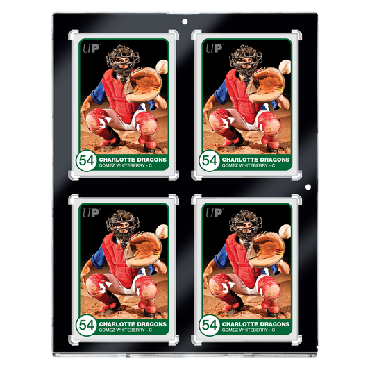 130PT 4-Card Black Border UV ONE-TOUCH® Magnetic Holder