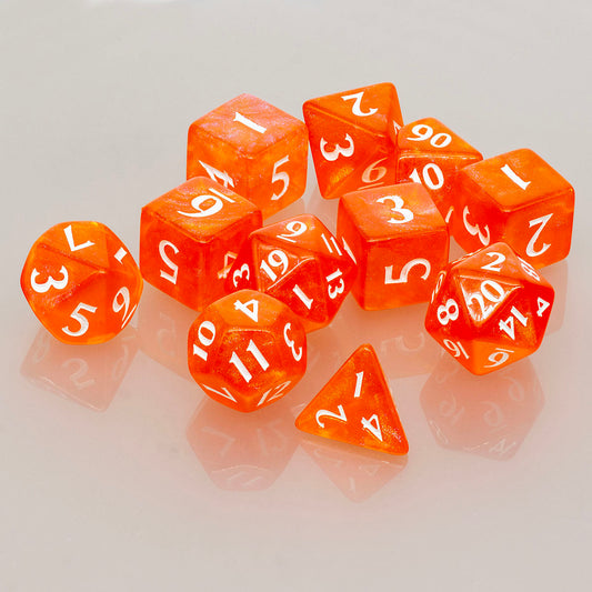 ECLIPSE® Acrylic RPG Dice Set (11ct) - Pumpkin Orange