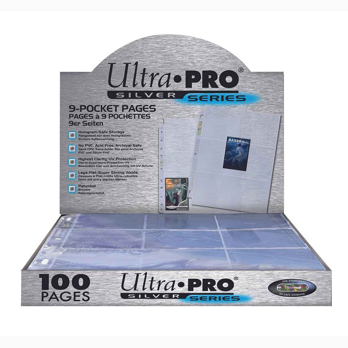 Silver Series 9-Pocket Pages (100ct) for Standard Size Cards