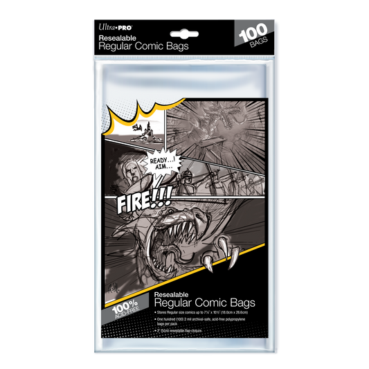 Regular Size Resealable Comic Bags (100ct)