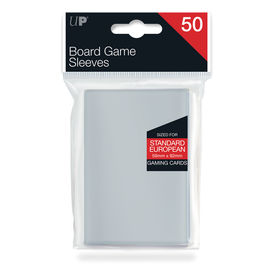 Standard European Board Game Sleeves (50ct) for 59mm x 92mm Cards