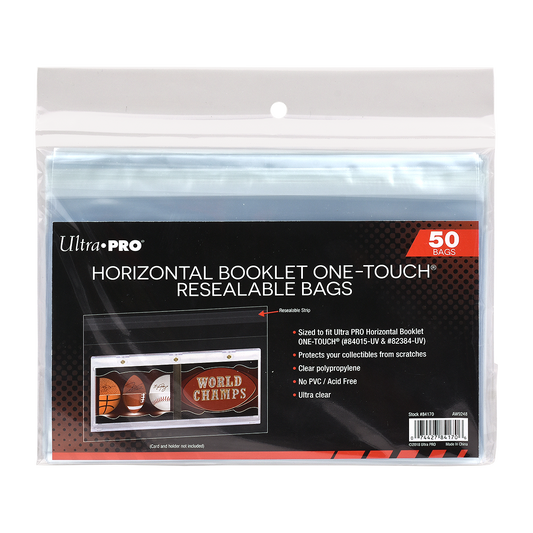 Horizontal Booklet ONE-TOUCH® Resealable Bags (50ct)
